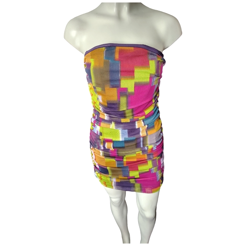 Forever 21 Multicolor Strapless Dress